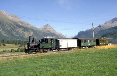 Die Dampflok "RHAETIA" Nr. 1 im Engadin