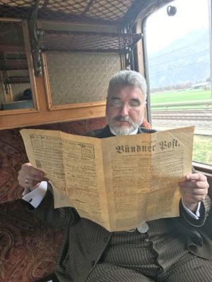 Dreifachtraktion Dampf am Albula